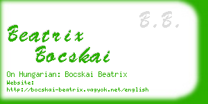 beatrix bocskai business card